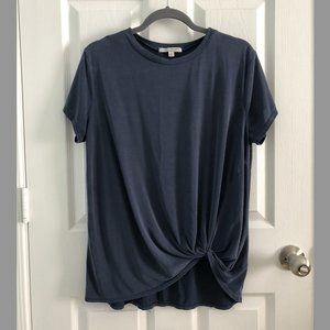 Green Envelope Los Angeles Blue Side Twist Knot Top